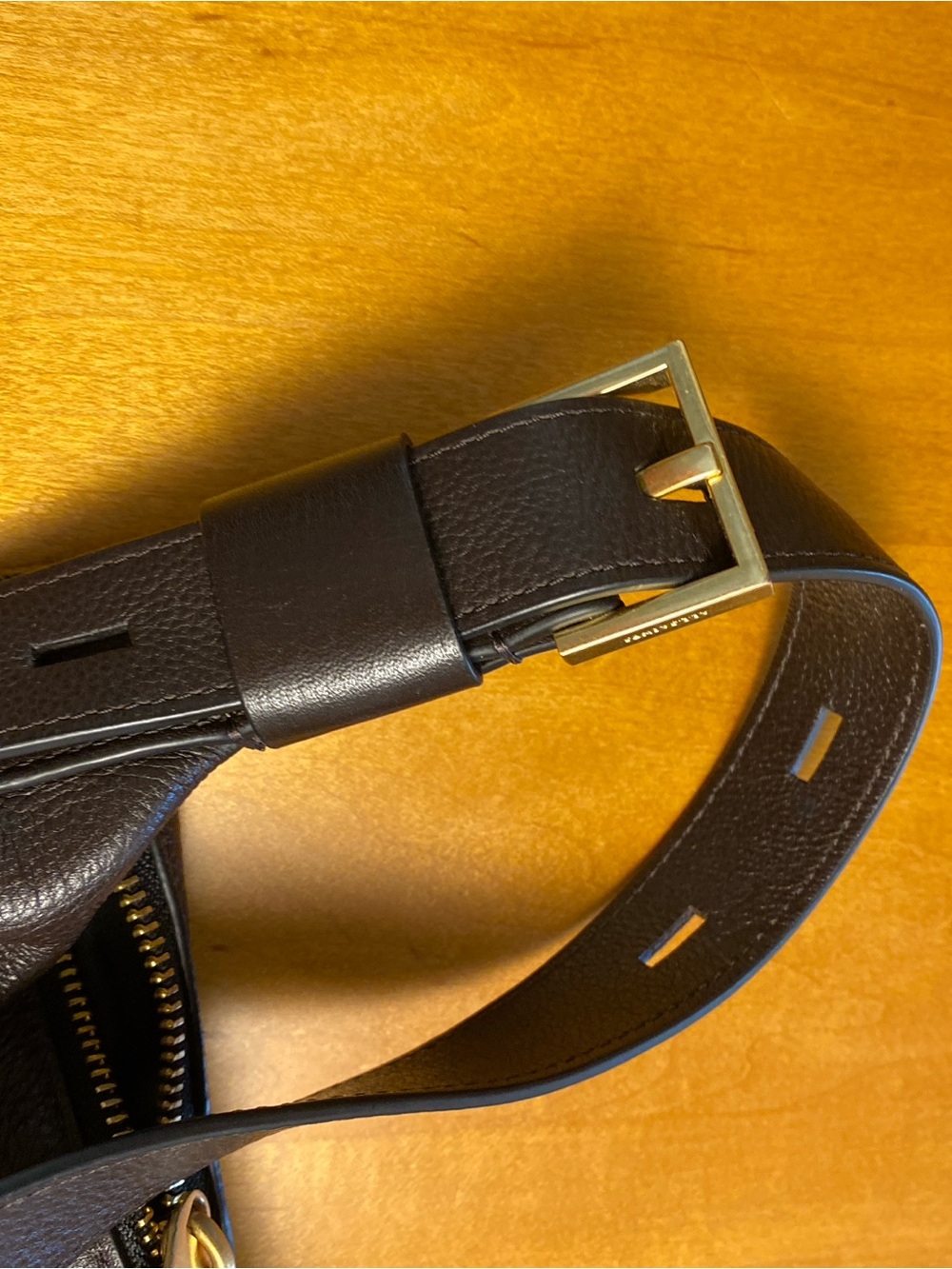 All Saints Brown Crescent Crossbody Bag - Picture 4 of 6